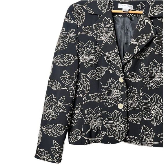 Size 12, Judith Hart Collection Floral Embroidered Blazer - Picture 3 of 8